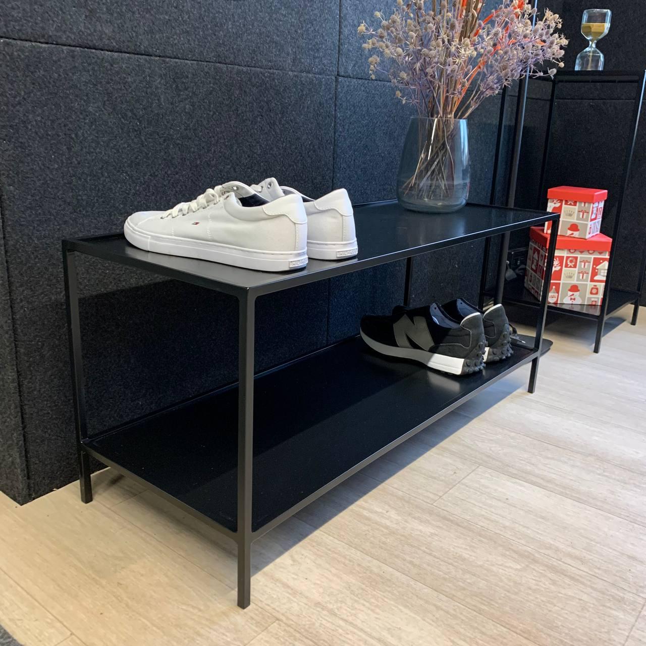 Підставка для взуття Grid LOFT дворівнева металева 900х350х450 мм Чорний (2048754984/К0518) - фото 8 Підставка для взуття Grid LOFT дворівнева металева 900х350х450 мм Чорний (2048754984/К0518) - фото 8