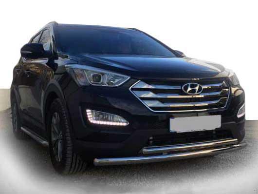 Передняя дуга ST014 CAN для Hyundai Santa Fe 3 2012-2018 гг. нержавеющая сталь Хром