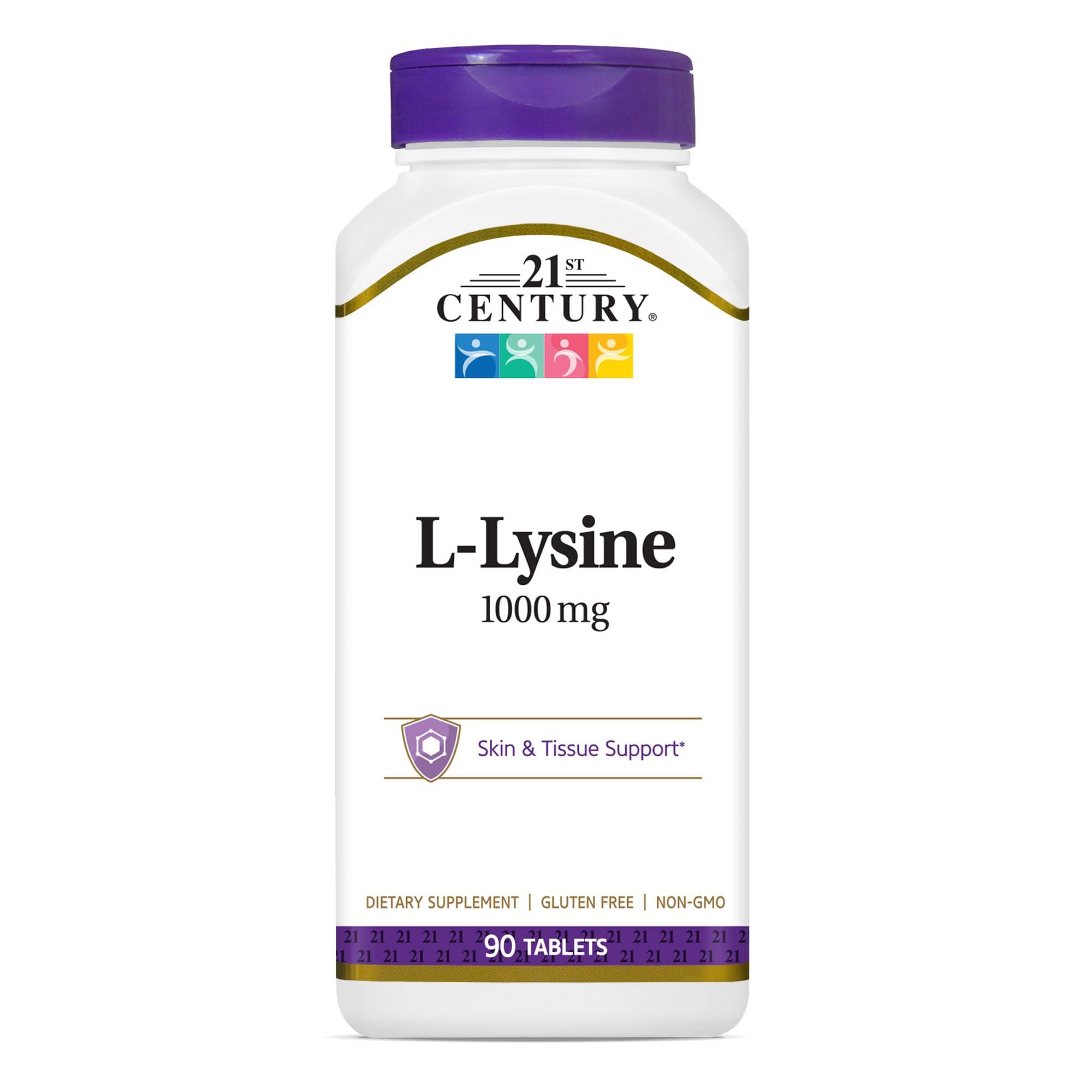 Лизин L 21st Century L-Lysine 1000 mg 90 таблеток