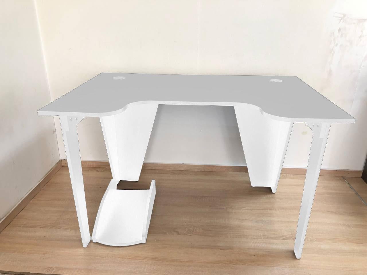 Геймерский стол Eco14 стильный на ножках 110 кг Белый (ГСXGE14)