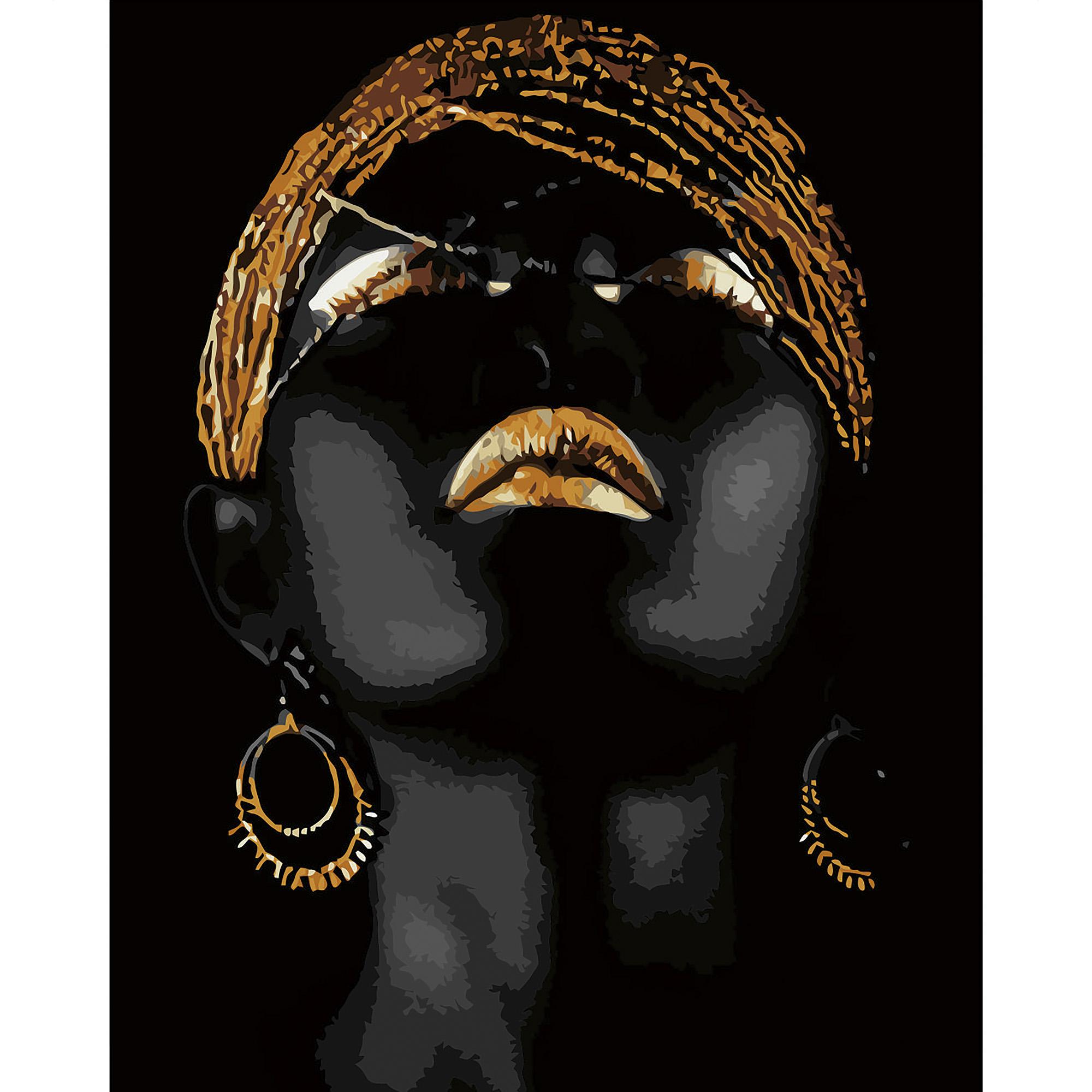 Картина по номерам Strateg Golden lady 40x50 см (VA-2681)