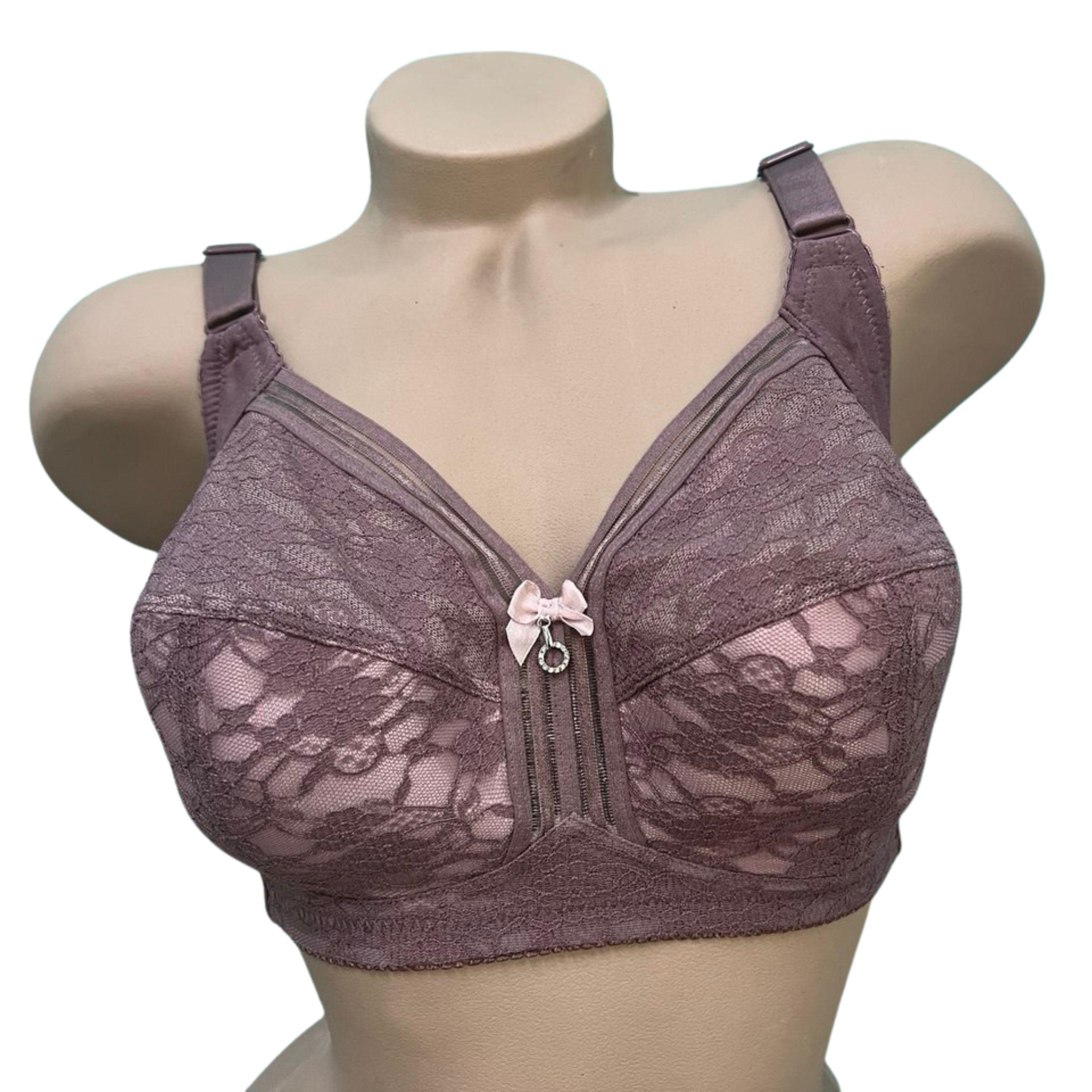 Бюстгальтер без кісточок Lanny Mode тонкий мереживний 90D Сливовий (8240)