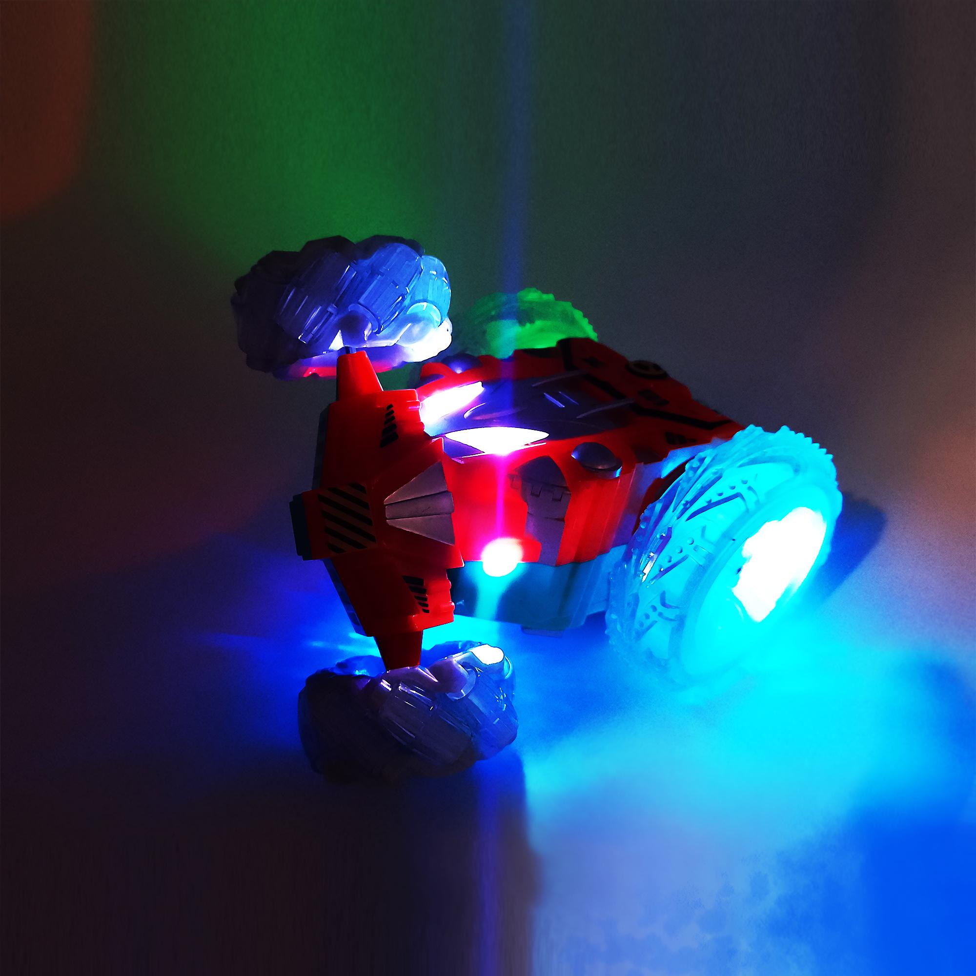 Машинка перевертыш Jia Yue Toys Багги трюковая 17 см вездеход на радиоуправлении с подсветкой Оранжевый (113242o) - фото 3