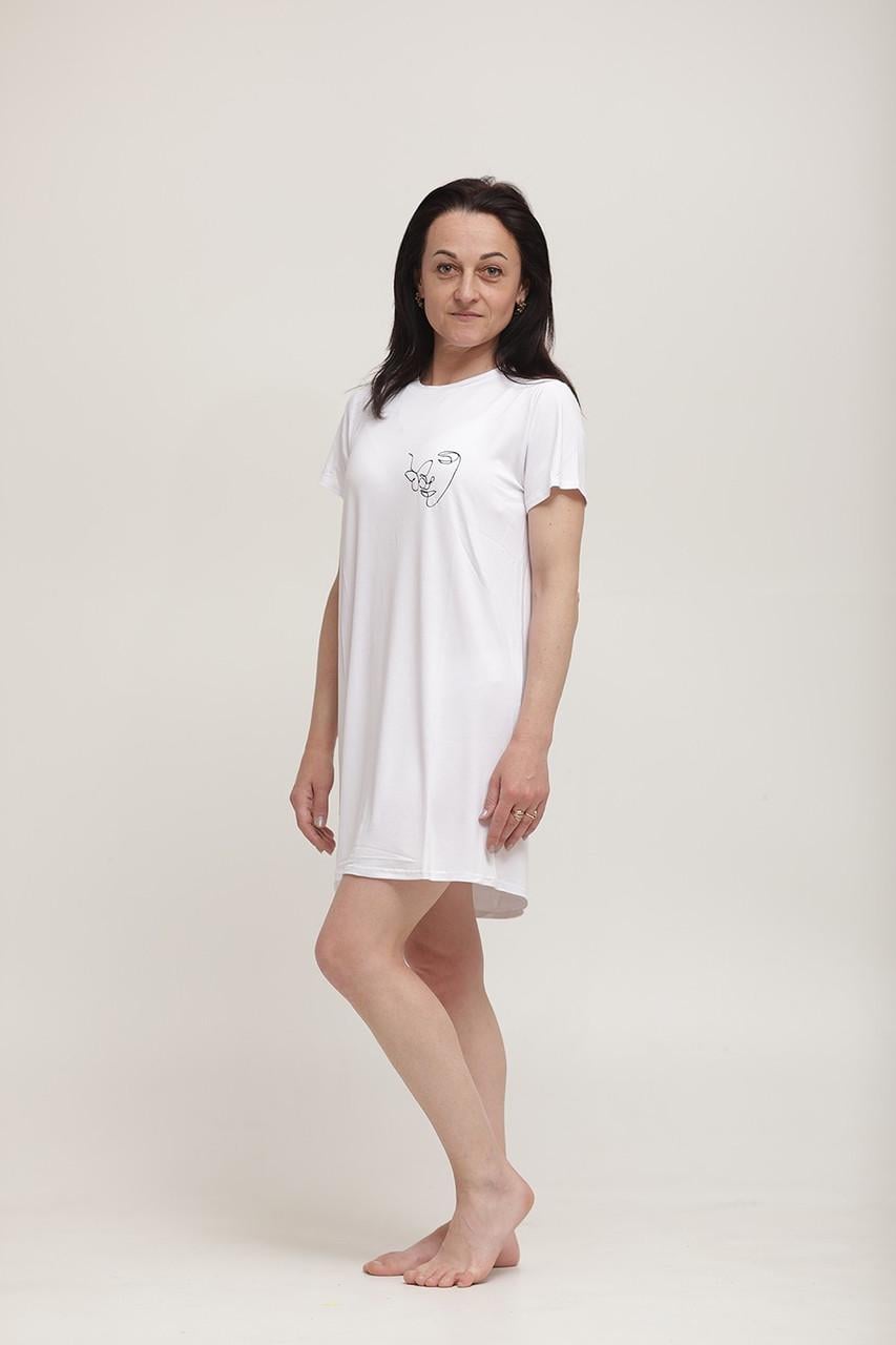 Ночная рубашка трикотаж XXL Белый (34994498)