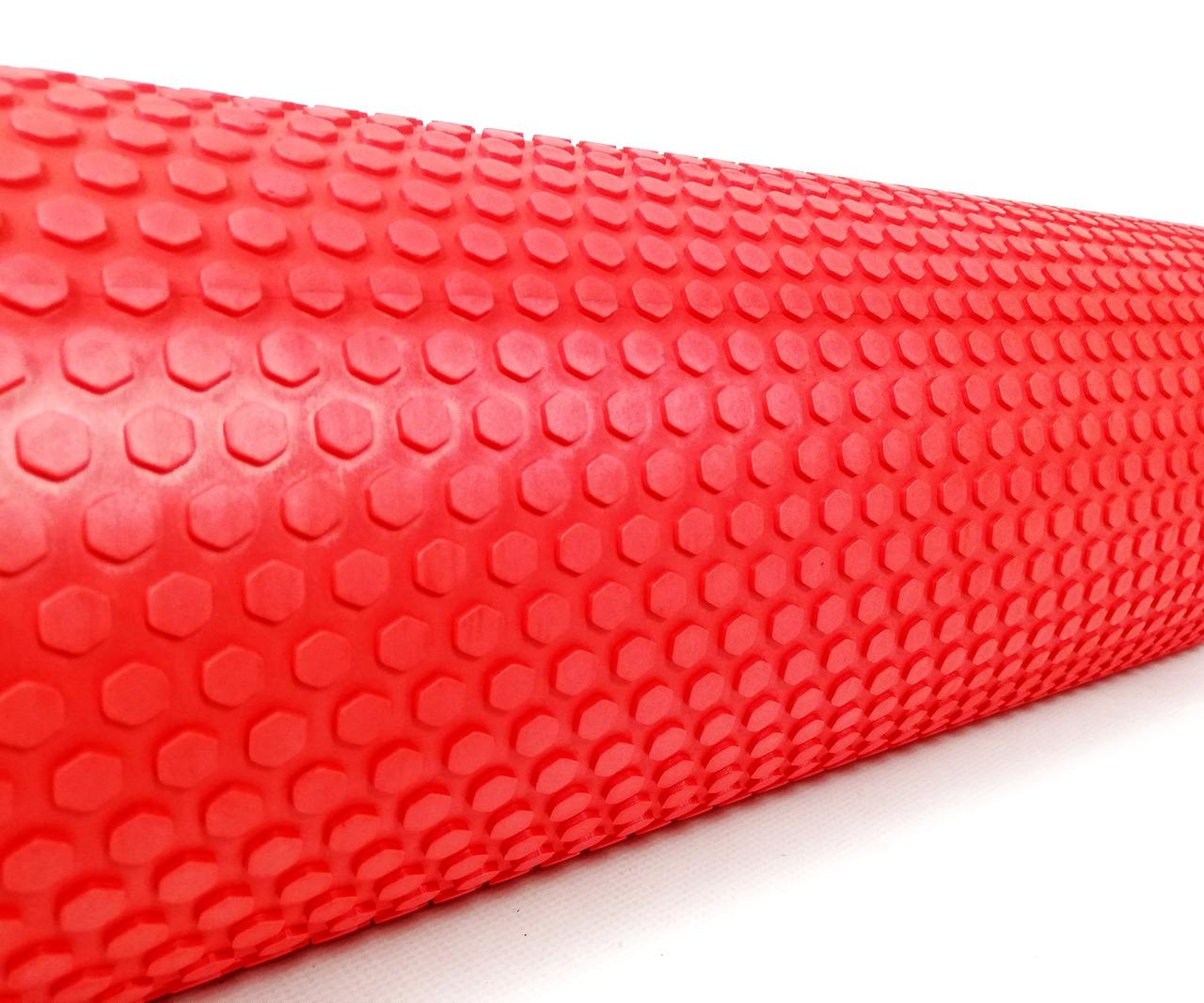 Ролер масажний EasyFit Foam Roller 45 см Червоний - фото 3