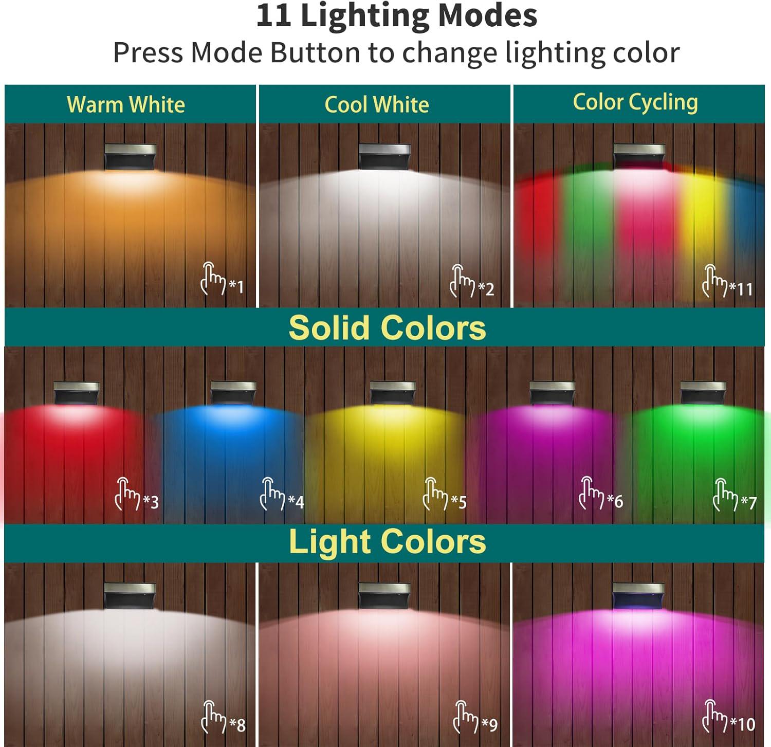 Набор фонарей на солнечной батарее уличных Радуга на забор/фасад 4 шт. Разноцветный (MX-00009014) - фото 4 Набор фонарей на солнечной батарее уличных Радуга на забор/фасад 4 шт. Разноцветный (MX-00009014) - фото 4