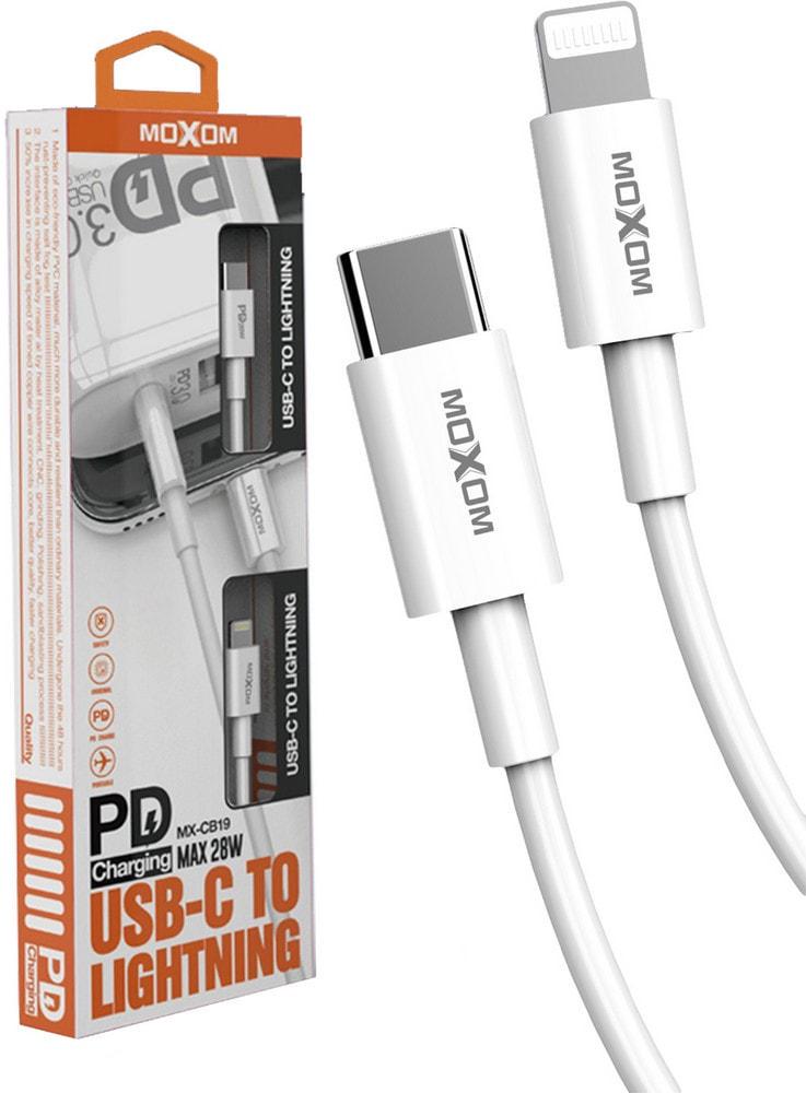 Кабель интерфейсный Moxom Type-C-Lightning MX-CB19 PD28W White (37014)