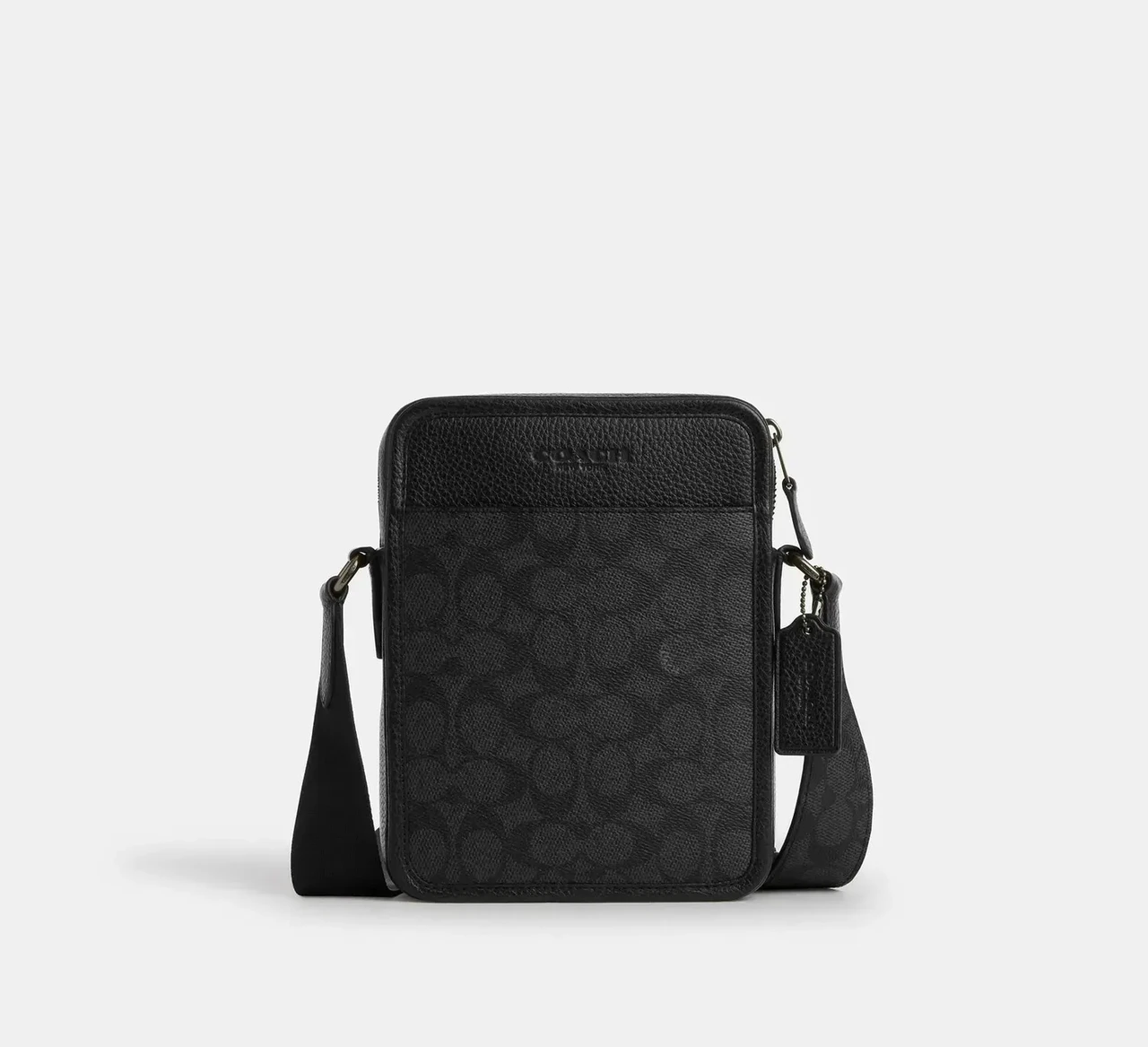 Сумка-планшет мужская Coach Sullivan Crossbody Signature Canvas Черный