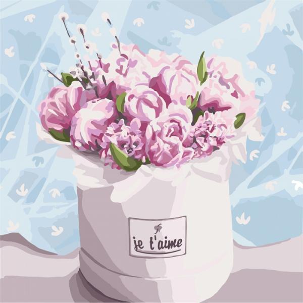 Картина по номерам Идейка Бархатный букет 40х40 см (КНО3084-mt)