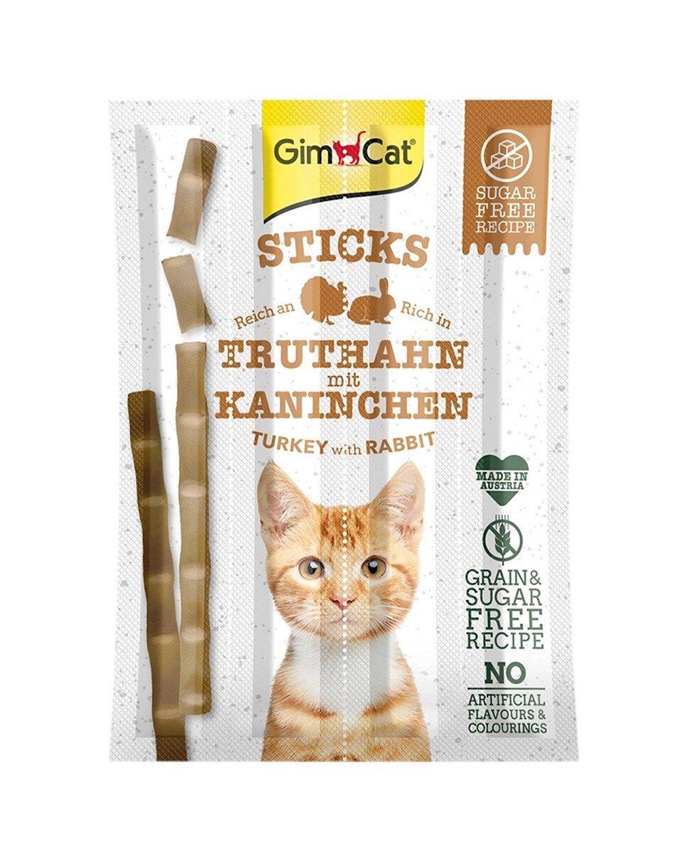 Лакомство для кошек GimCat Sticks Turkey and Rabbit с индейкой и кроликом 4 шт. (22393984)