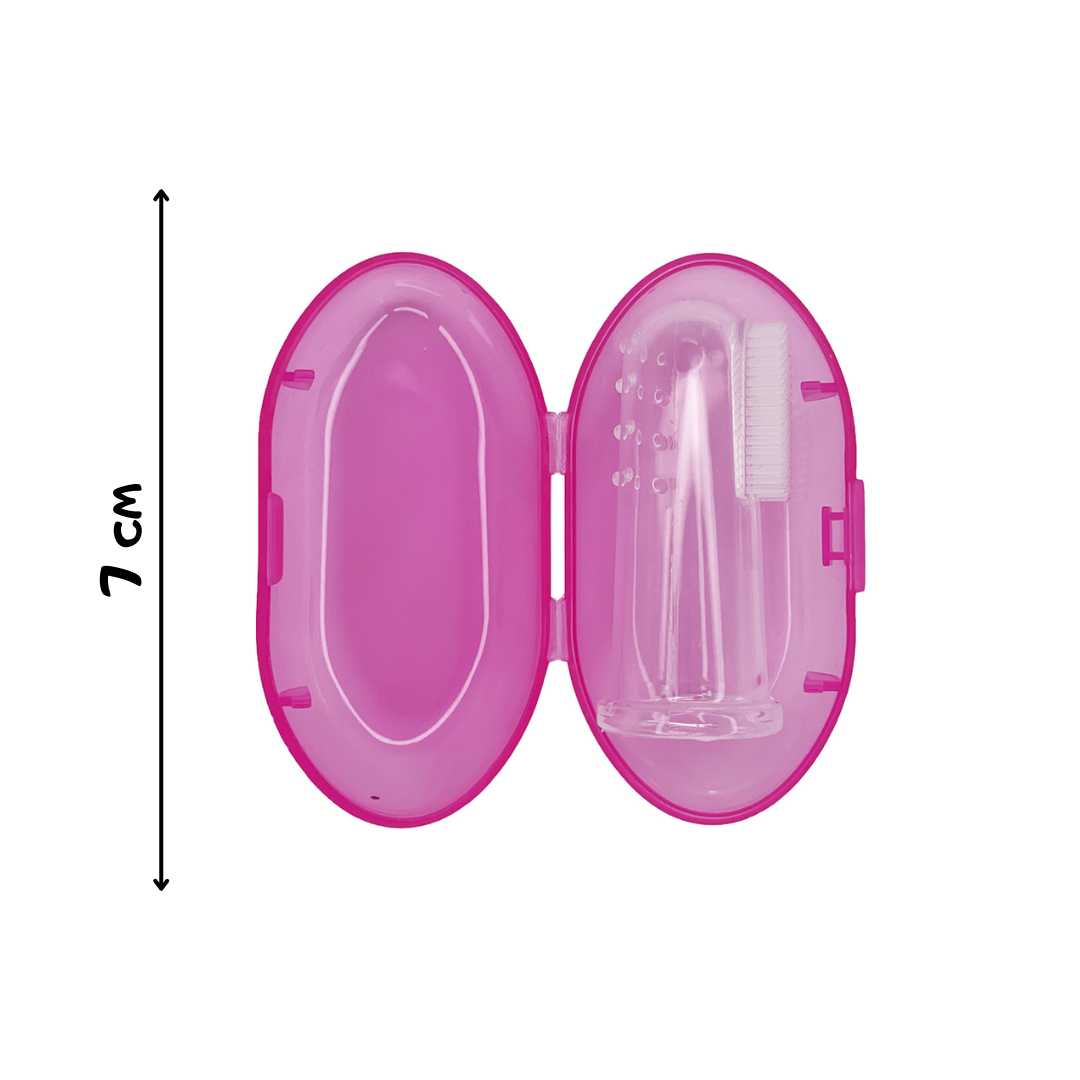 Прорізувач-щітка на палець у футлярі Рожевий (519) - фото 3