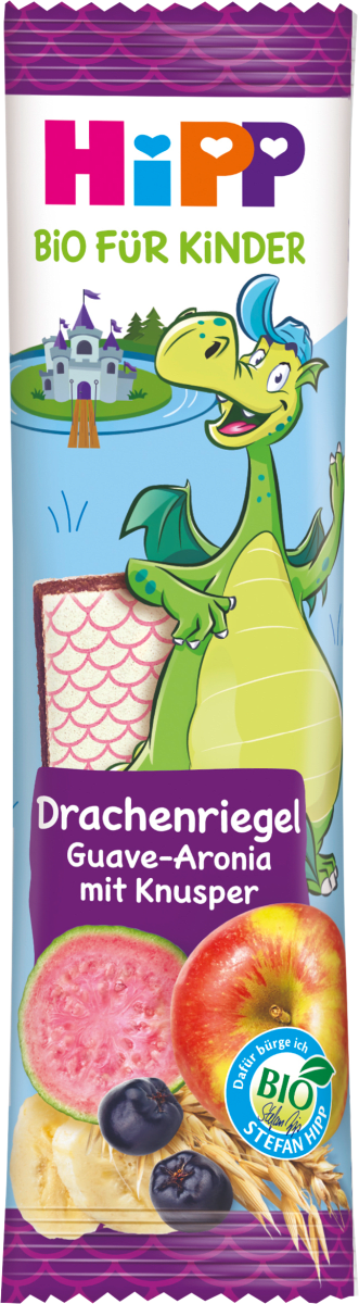 Фруктово-злаковый батончик Hipp с гуавой и ягодами аронии для детей с 3 лет