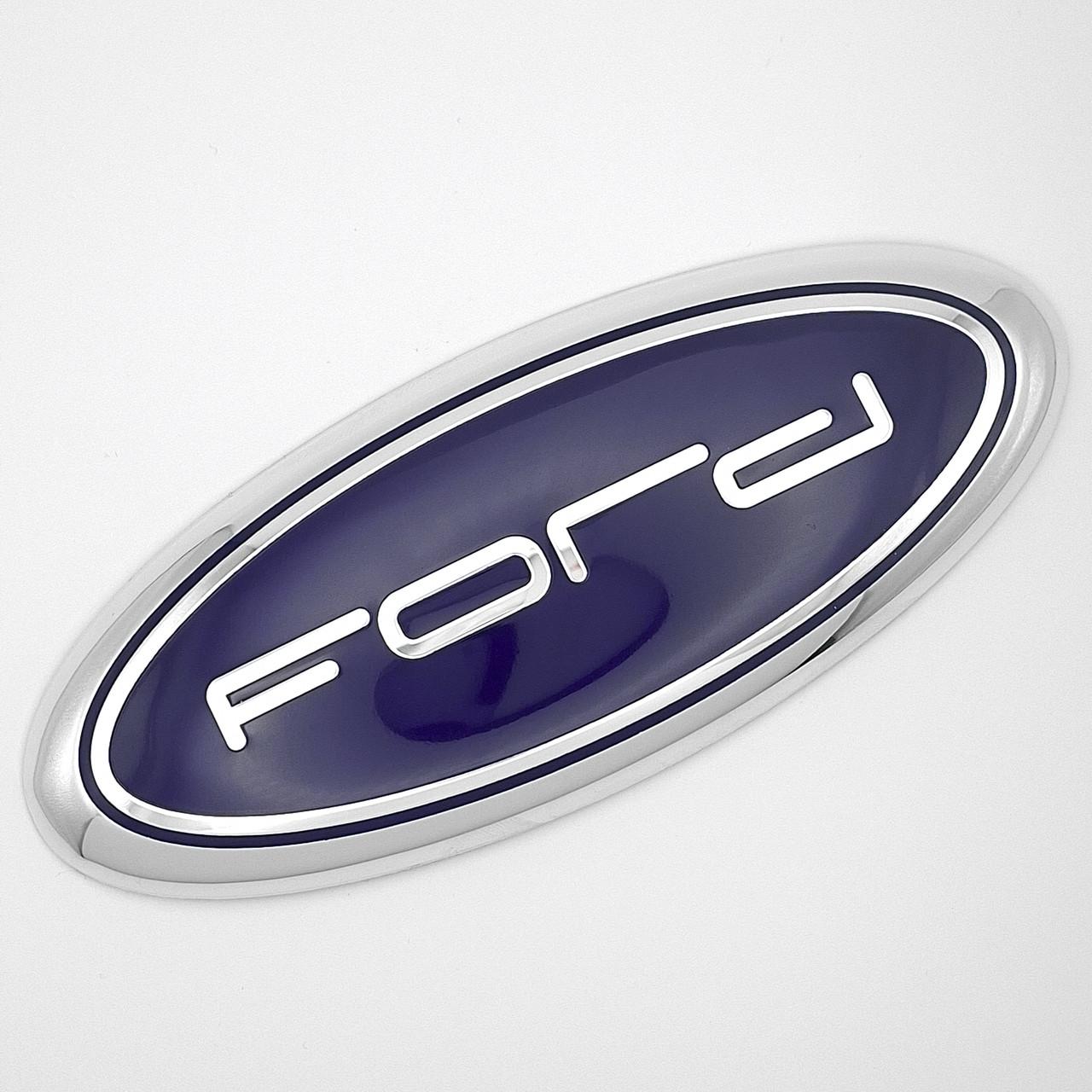 Эмблема Ford 144х58 мм Хром/Синий (2N11-N425A52-AA new style)