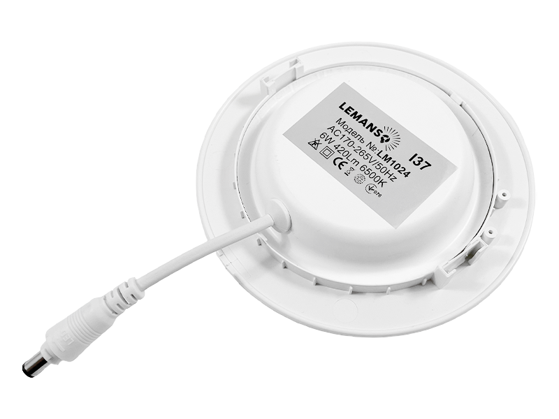 Светильник светодиодный врезной Lemanso LM1024 Downlight Комфорт 6W 420Lm 6500K круглый (8608) - фото 2