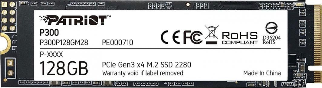 Накопичувач SSD M.2 Patriot P300 128GB NVMe 2280 PCIe 3.0 3D TLC (P300P128GM28)