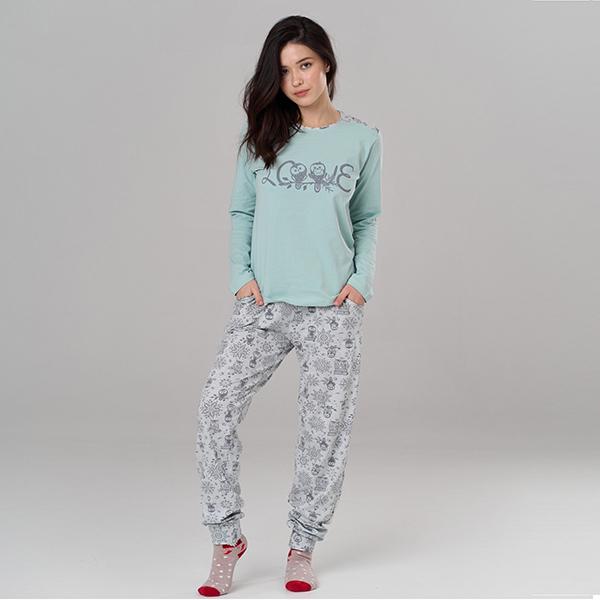 Піжама жіноча штани/джемпер S (12464)