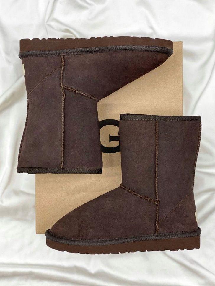 Уггі жіночі UGG Classic Short 2 Brown Suede р. 38 Коричневий (7427)