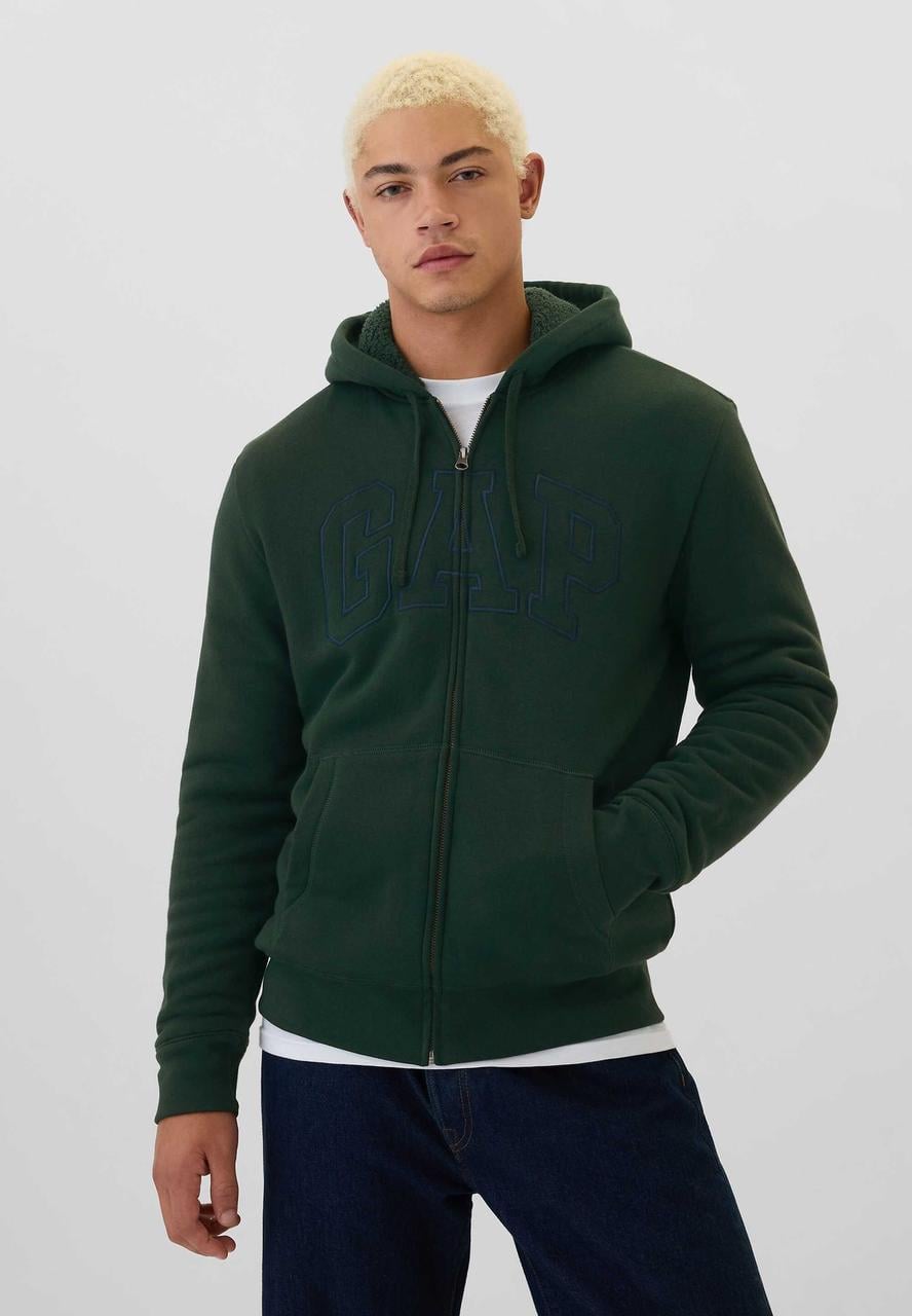 Худи на шерпе GAP Logo Sherpa L Зеленый (2586102748)