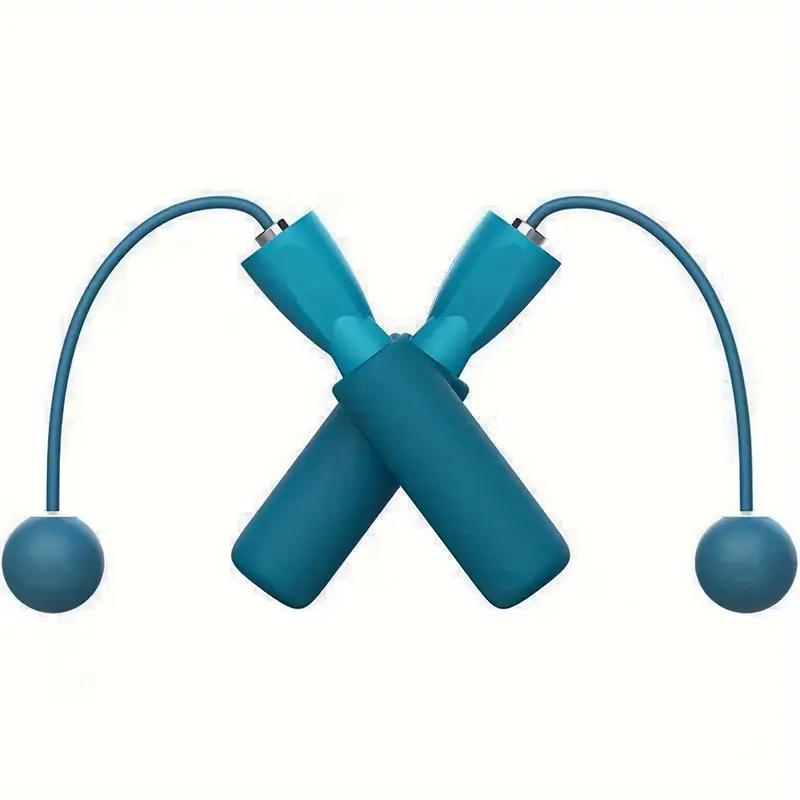 Скакалка бесшнуровая подшипниковая с шарами утяжелителями для занятий спортом/фитнесом и тренировок дома Синий (D-0156) - фото 3 Скакалка бесшнуровая подшипниковая с шарами утяжелителями для занятий спортом/фитнесом и тренировок дома Синий (D-0156) - фото 3