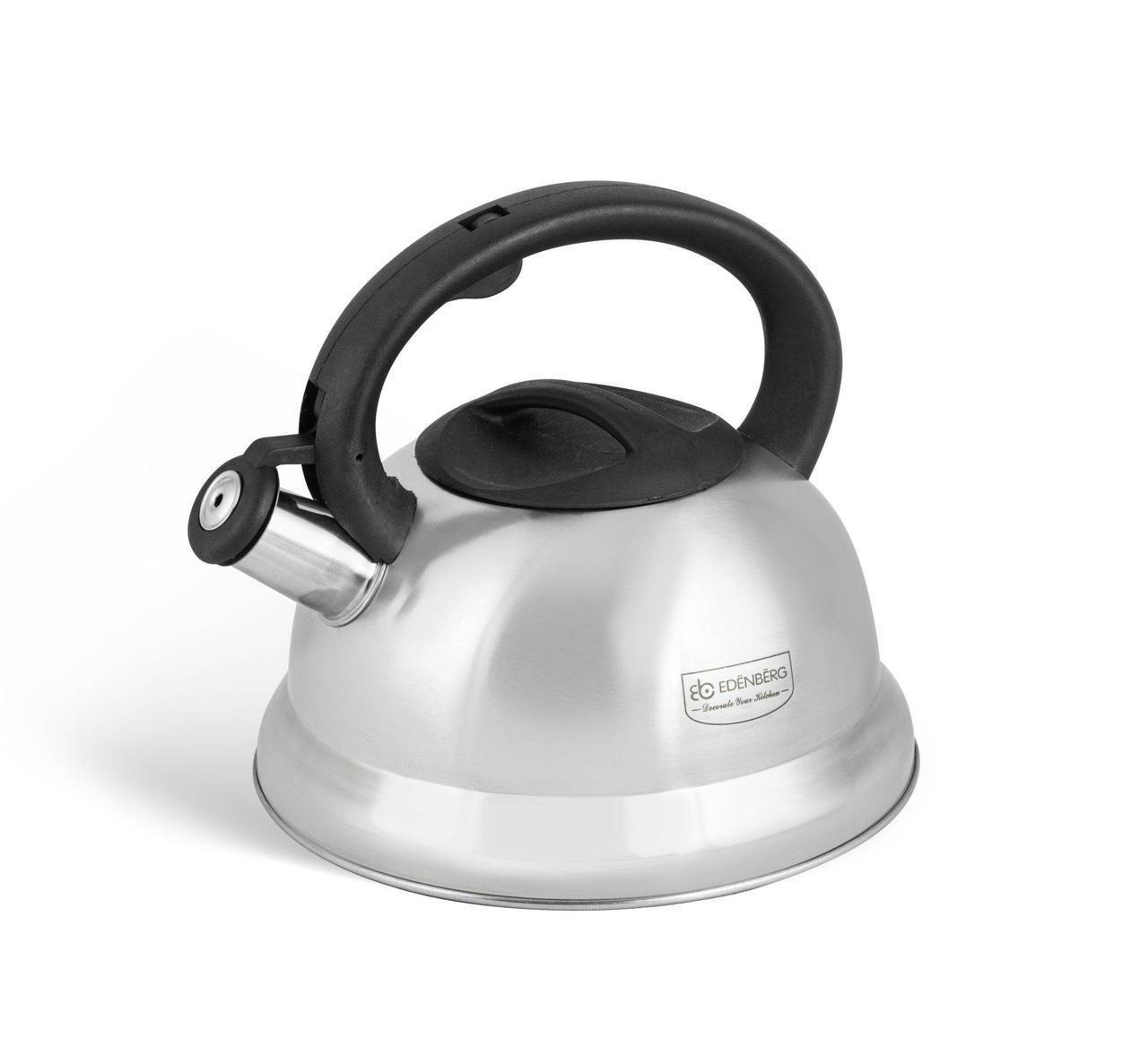 Чайник со свистком Edenberg EB-1347 из нержавеющей стали 3 л (57-46-EB-1347) - фото 2 Чайник со свистком Edenberg EB-1347 из нержавеющей стали 3 л (57-46-EB-1347) - фото 2