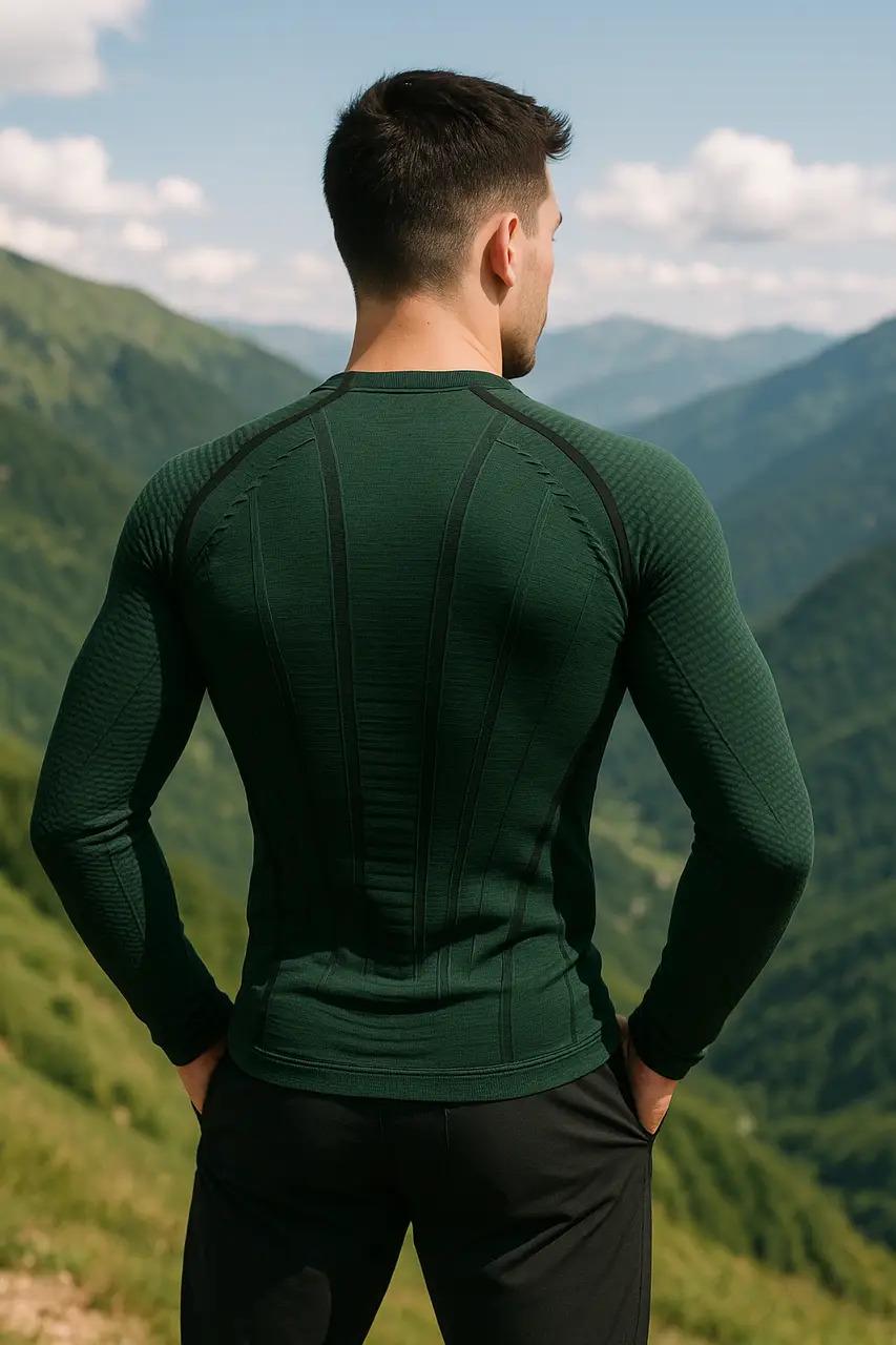 Термофутболка чоловіча з довгим рукавом Accapi Ergoracing Military/Black - фото 8 Термофутболка чоловіча з довгим рукавом Accapi Ergoracing Military/Black - фото 8