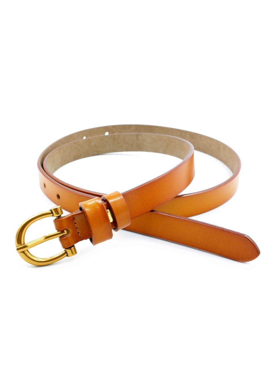Ремень женский Weatro кожаный 1,8х110 см Рыжий (zhin-kit-18k-0071)