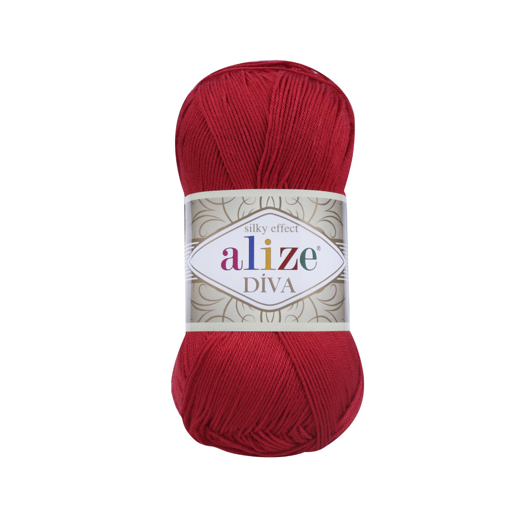 Пряжа Alize Diva 106 Red - фото 1