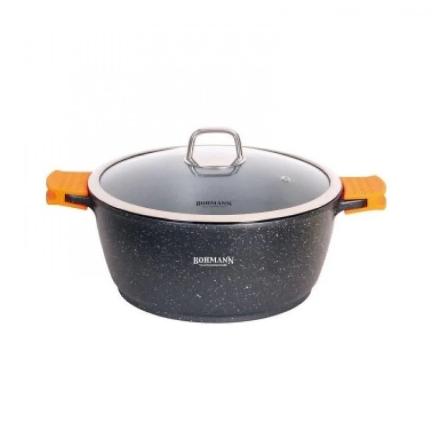 Кастрюля Bohmann B7350-28 с мраморным покрытием 5,8 л (1102350216) - фото 1