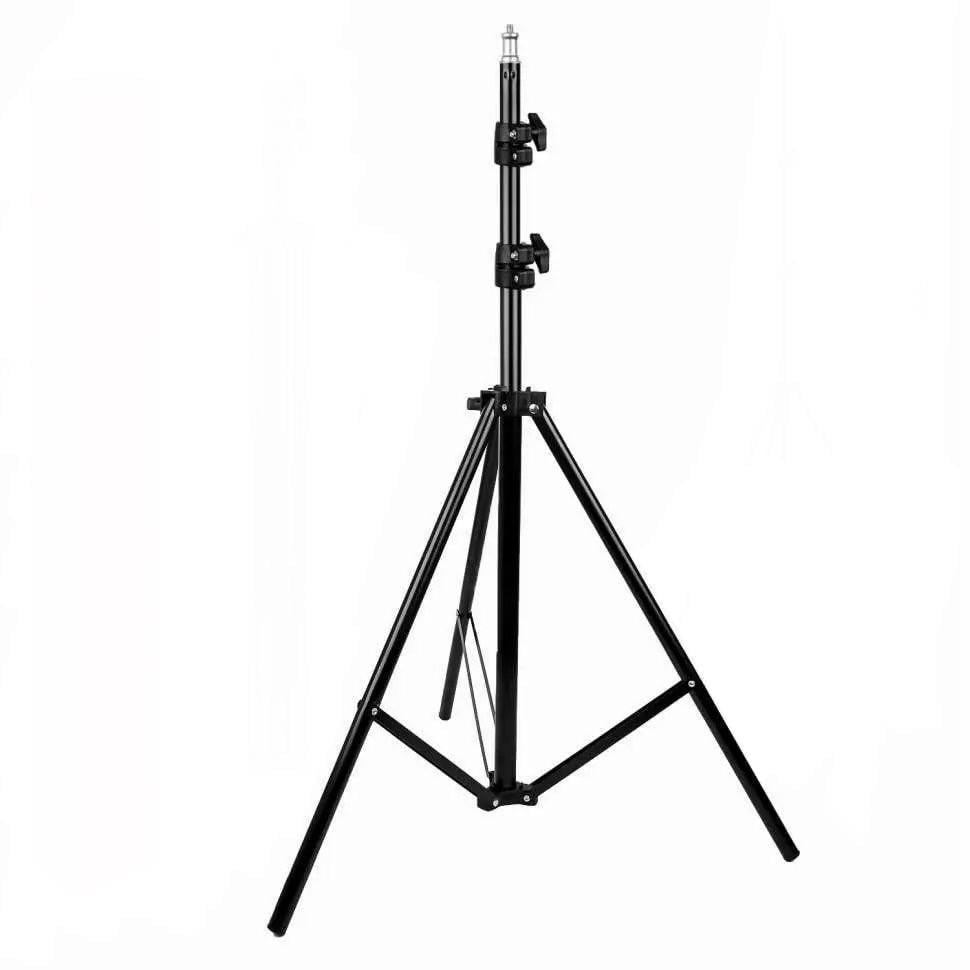 Штатив-тренога для кольцевой лампы алюминиевый 0,66-2 м Черный