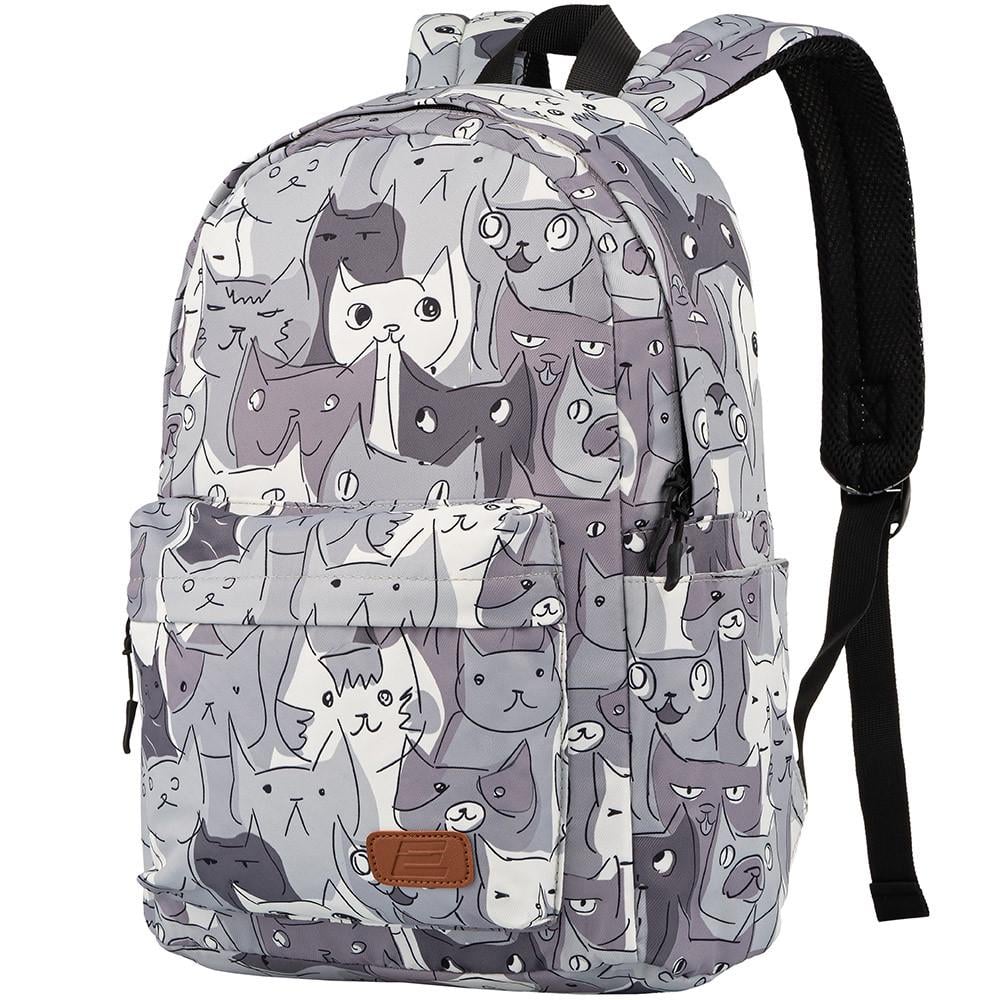 Рюкзак подростковый 2E TeensPack Cats с отделением для планшета 12-14" Gray (iz15639)