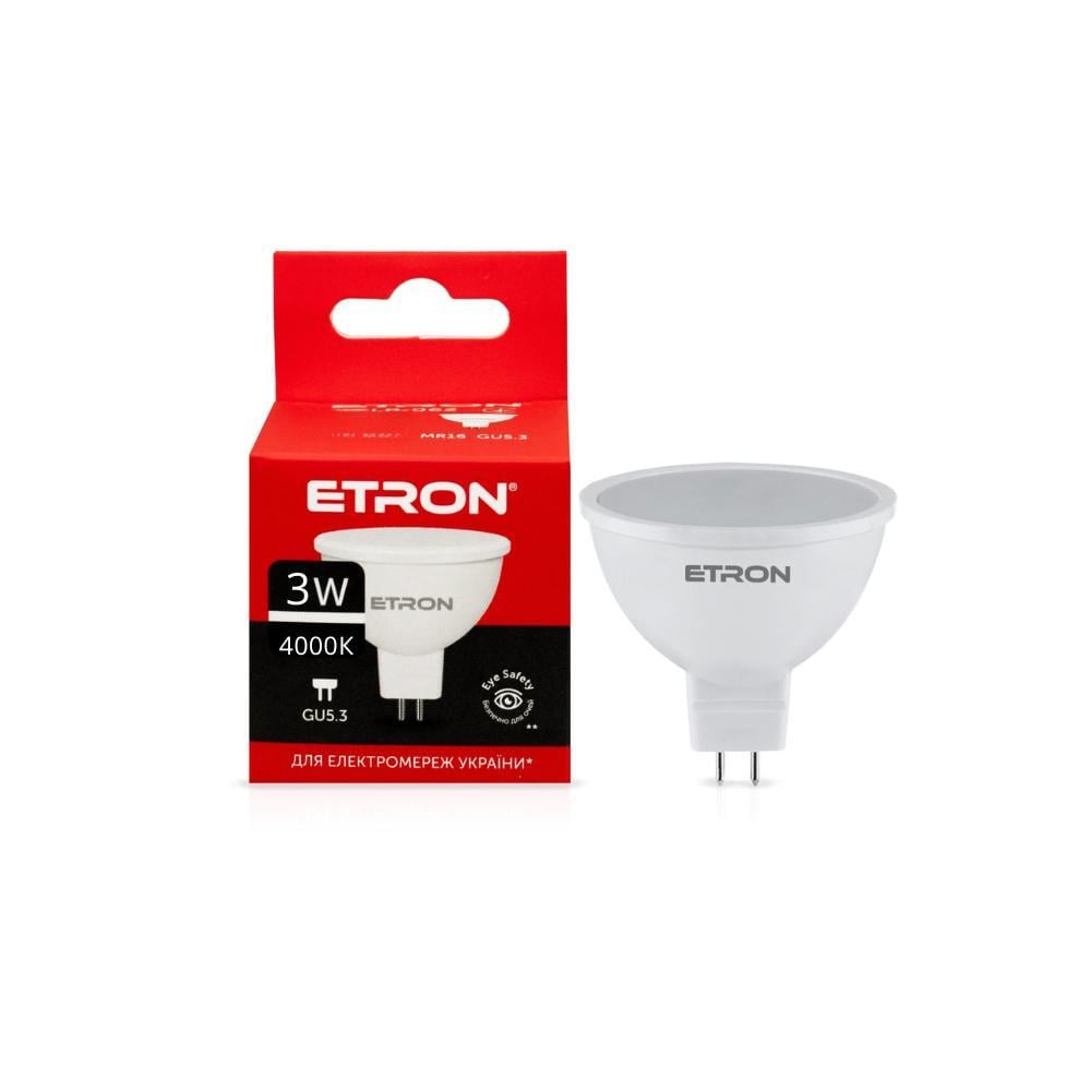 Лампа LED ETRON MR16 3W GU5.3 4000K Light
