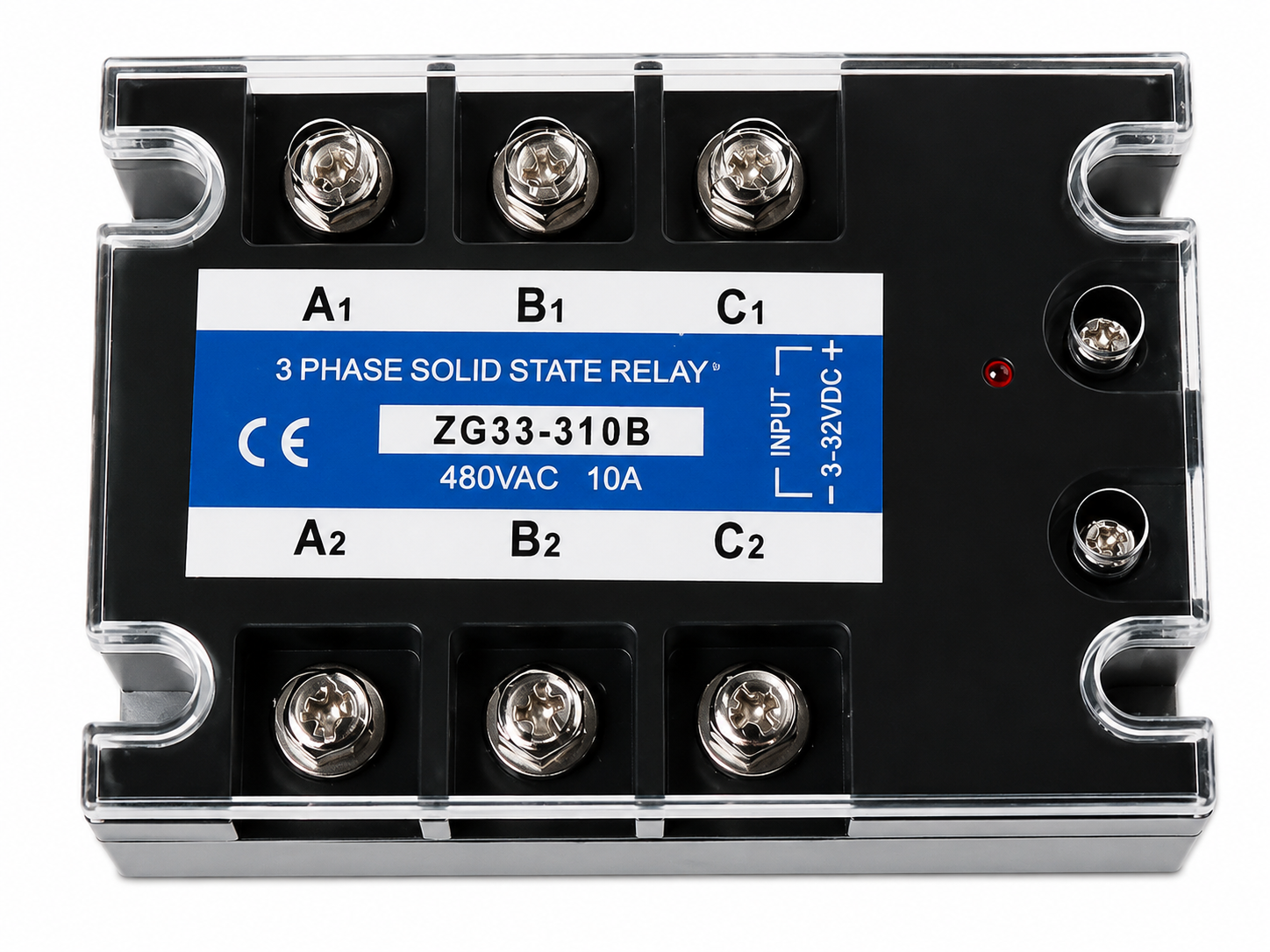 Реле трехфазное твердотельное ZG33 SSR 10A (1005-105-00) Реле трехфазное твердотельное ZG33 SSR 10A (1005-105-00)