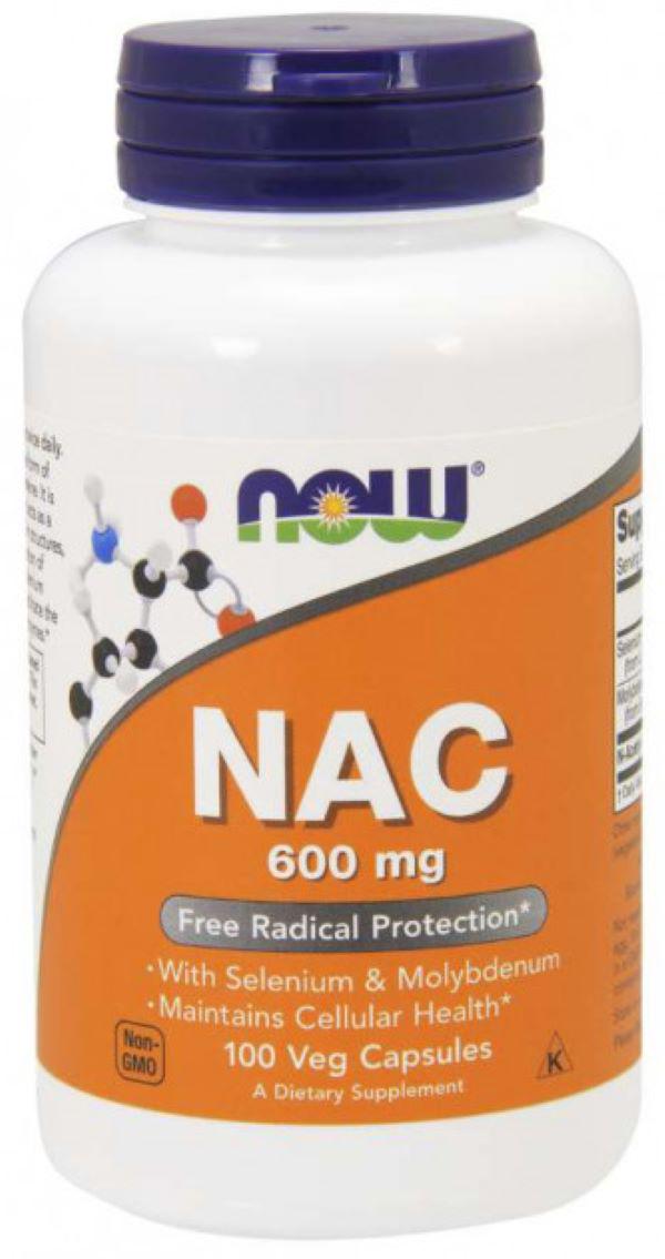 Добавка N-Ацетилцистеїн Now NAC 600 mg 100 vcaps