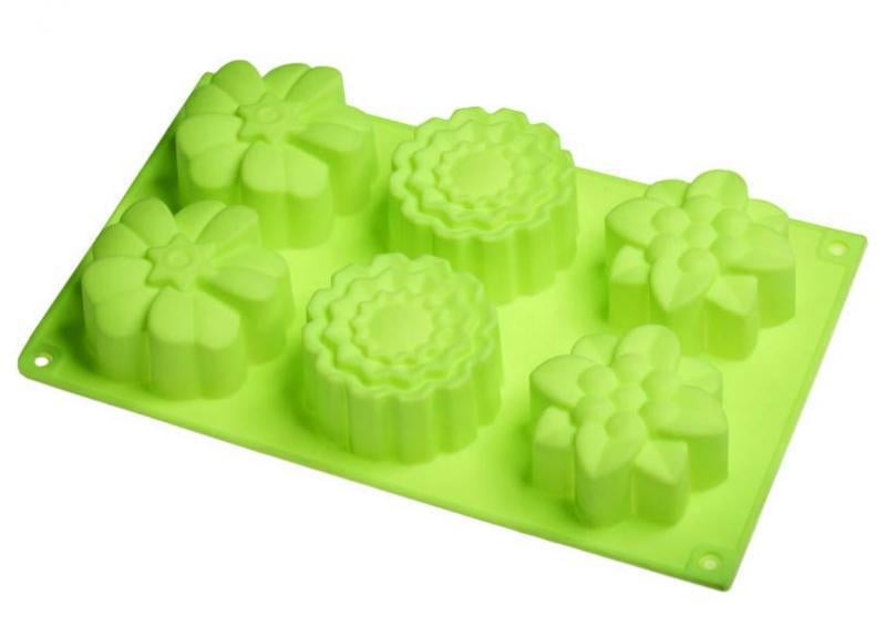 Форма силіконова Hauser для кексів і мафінів 6 квіток (EM7168_psg)