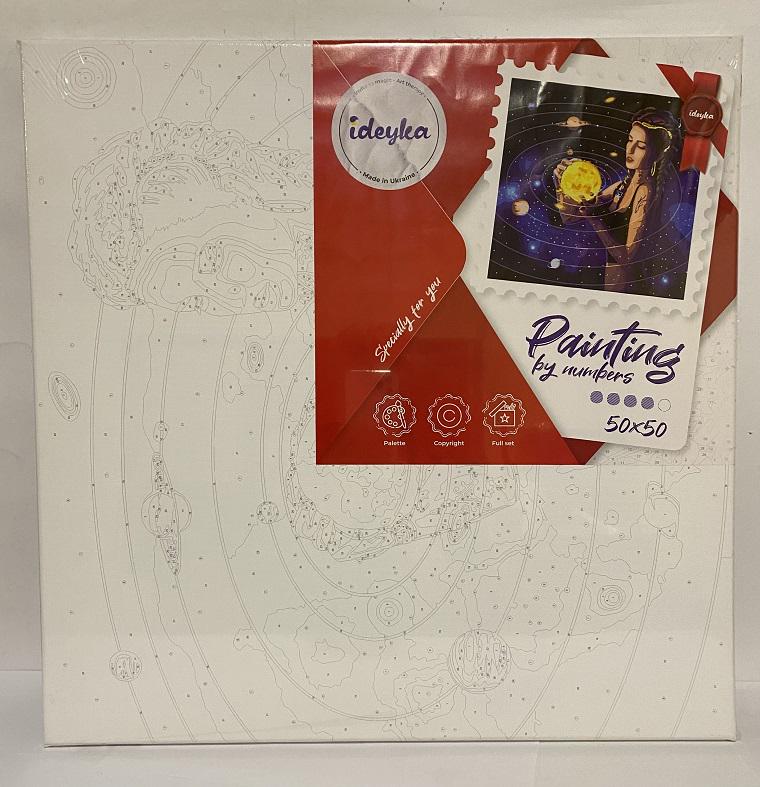 Картина за номерами KHO9539 Покоряя мир с металлическими красками 50х50 см (9539)