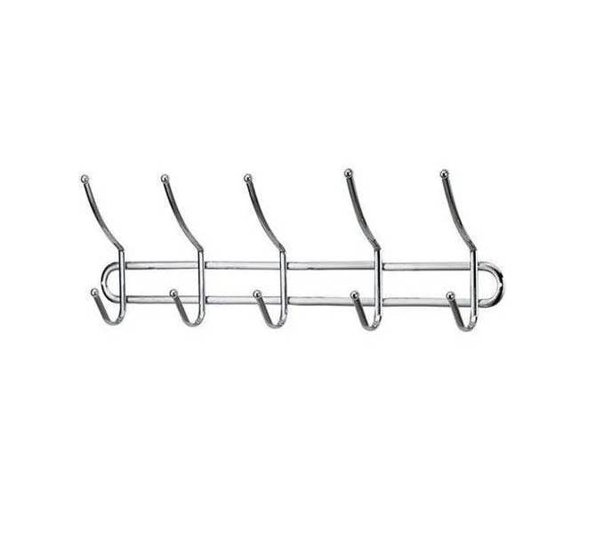 Вешалка для одежды A-Plus 5 крючков металлическая хромированная (1165)