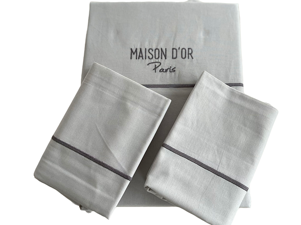 Постільна білизна Maison d'or Spring grey ранфорс 100% бавовна Сірий