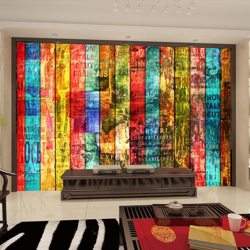 Фотообои флизелиновые абстракция для спальни/зала/кухни Цветные доски с надписями