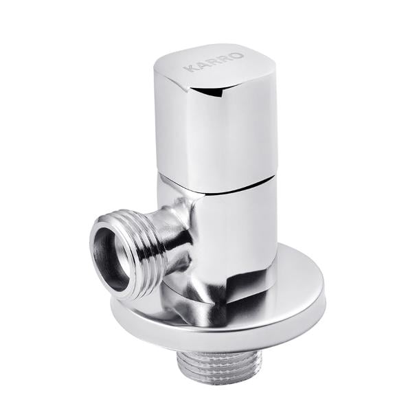 Кран приборный угловой Karro KR-03123 New латунь 1/2"х1/2" Хром Кран приборный угловой Karro KR-03123 New латунь 1/2"х1/2" Хром