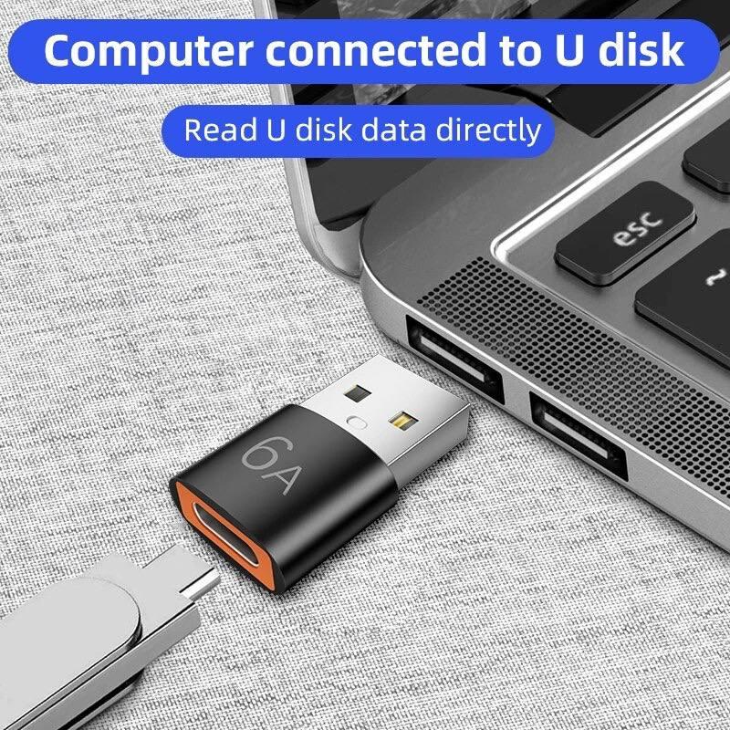 Переходник USB-C Female на USB-A Male для смартфона - фото 5