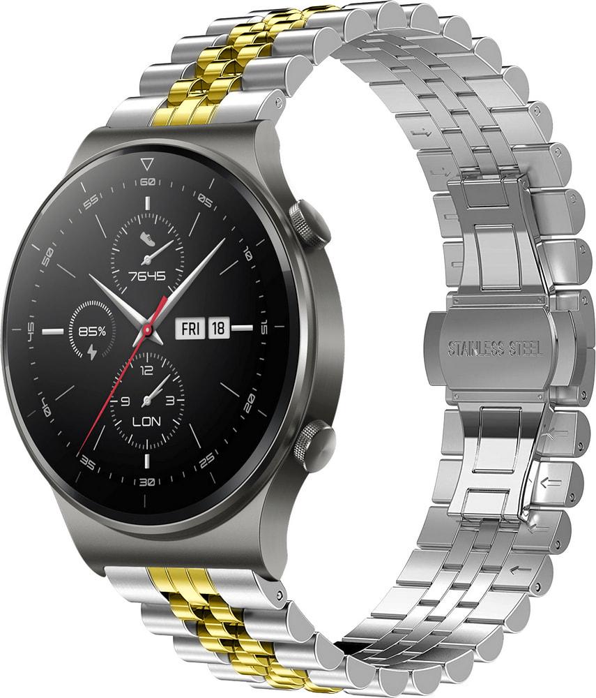 Браслет металлический Stech Line для Huawei Watch GT 2 Pro Silver Gold (29143-67)