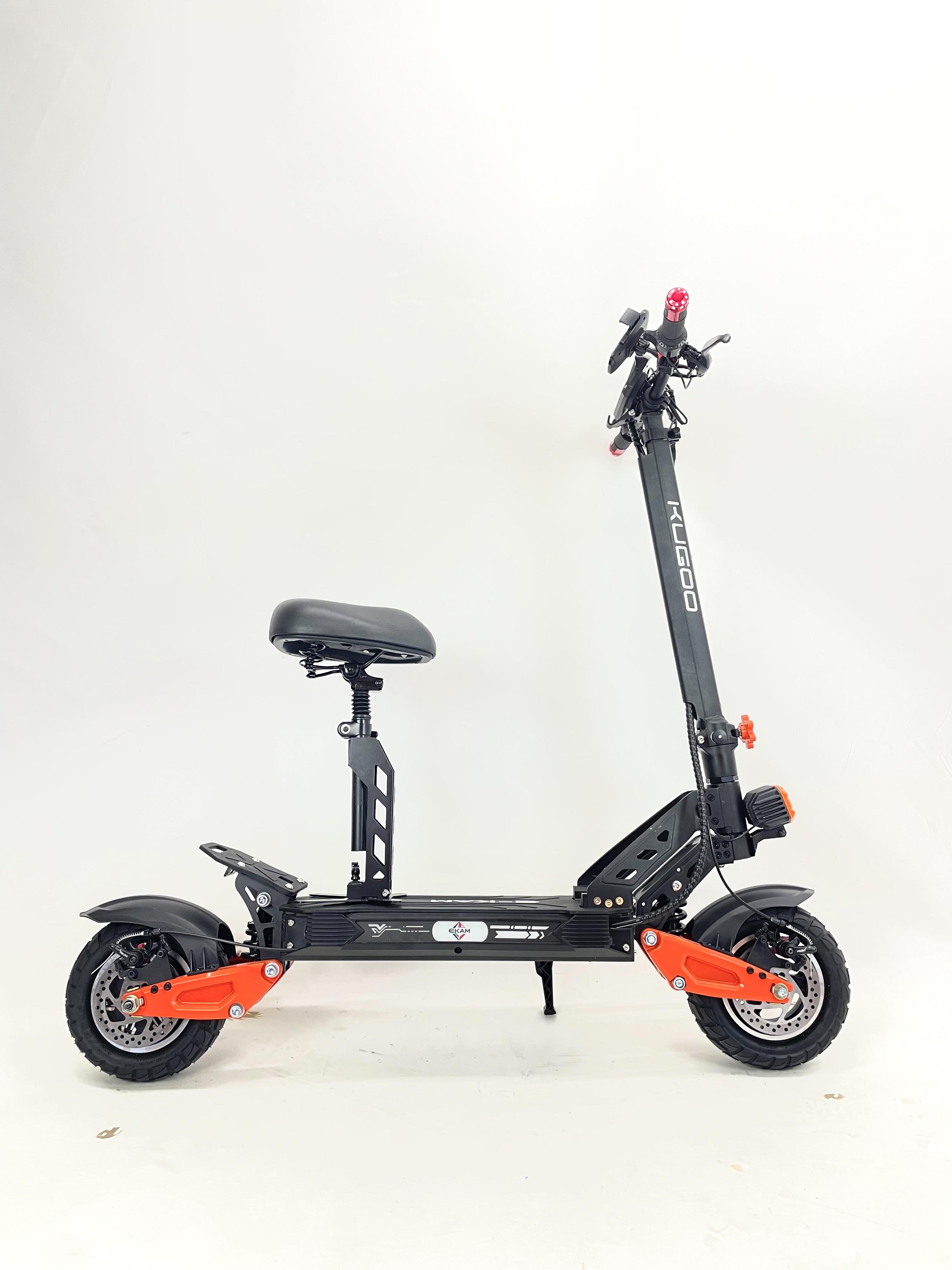 Электросамокат с сиденьем Kugoo E-KAM 2000W 52V 24Ah Черный