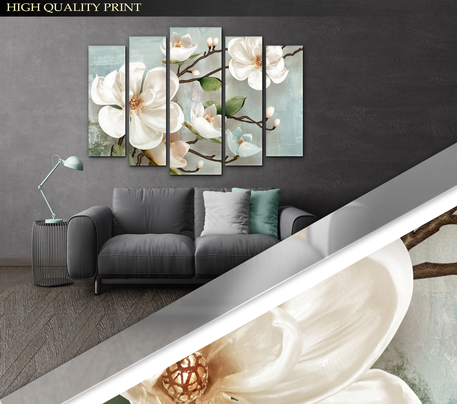 Модульная картина Цветы Весна 90х132 см (Art-267_5) - фото 3