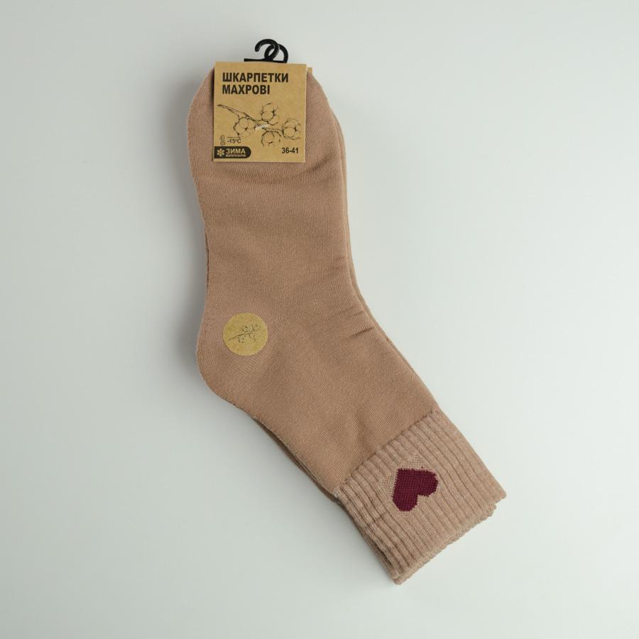 Шкарпетки теплі жіночі GM Textile класичні із сердечком високі р. 36-41 Кавовий (gm-socks-g-5w-kavovyj) - фото 3 Шкарпетки теплі жіночі GM Textile класичні із сердечком високі р. 36-41 Кавовий (gm-socks-g-5w-kavovyj) - фото 3