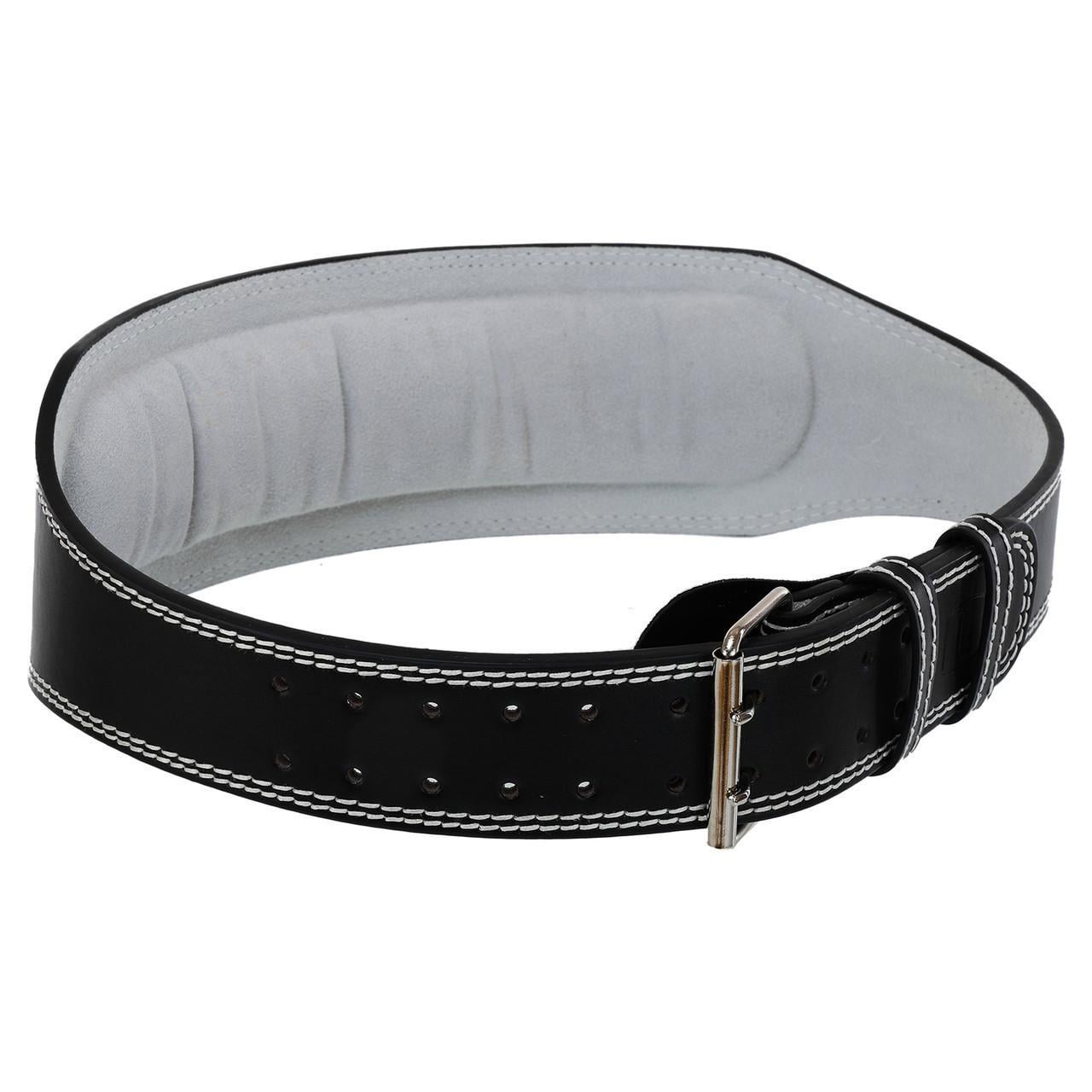 Пояс атлетический кожаный LiveUp LP8067 с подкладкой для спины M-L спинка 15 см Черный (2534251163)