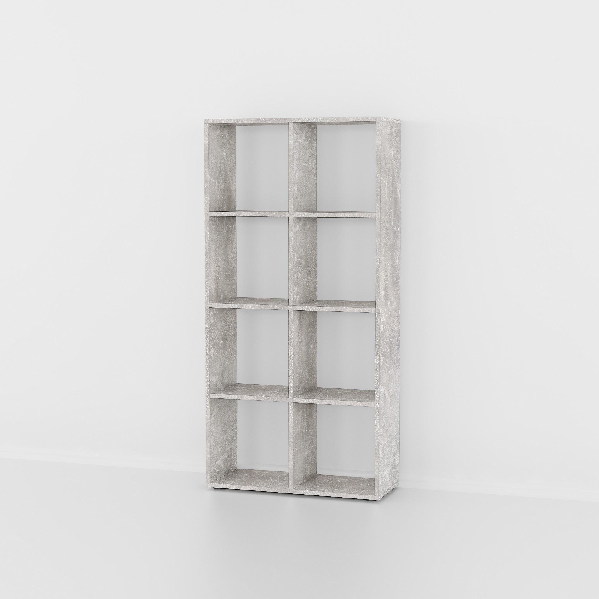 Стелаж для книг та декору на 8 комірок GP-17 720х230х1430 мм Бетон - фото 3