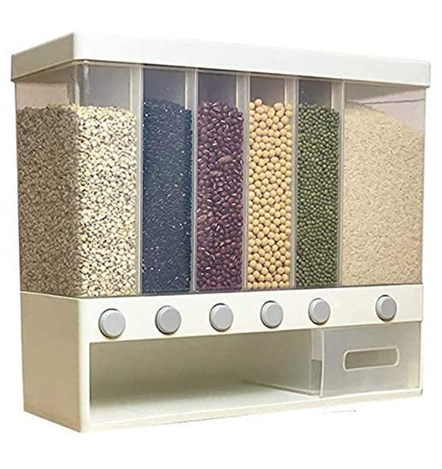Диспенсер кухонный для хранения круп с дозатором 6 отсеков (KONT-06)