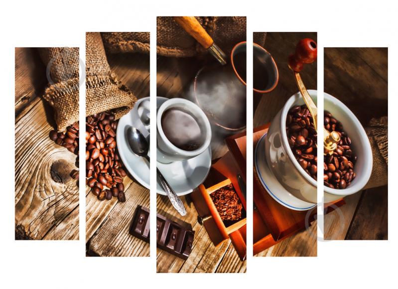 Модульная картина Декор Карпаты 120х80 см Кофе (M5-15)