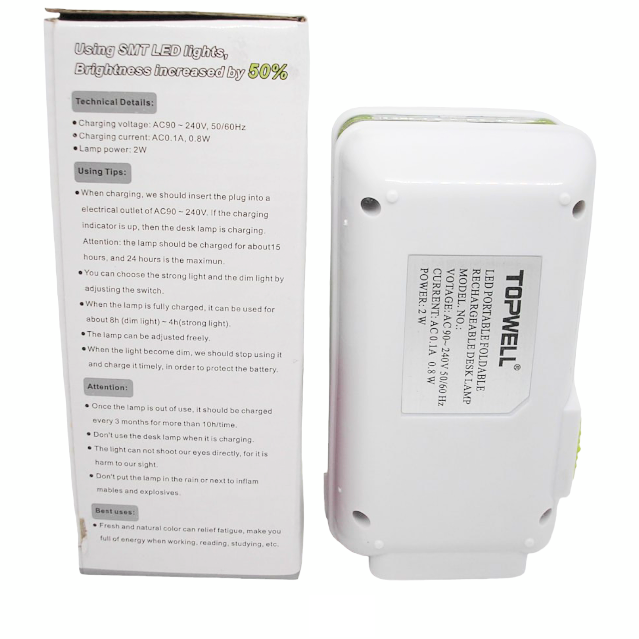 Лампа-трансформер Topwell 1019 на акумуляторі світлодіодна LED від мережі - фото 11 Лампа-трансформер Topwell 1019 на акумуляторі світлодіодна LED від мережі - фото 11