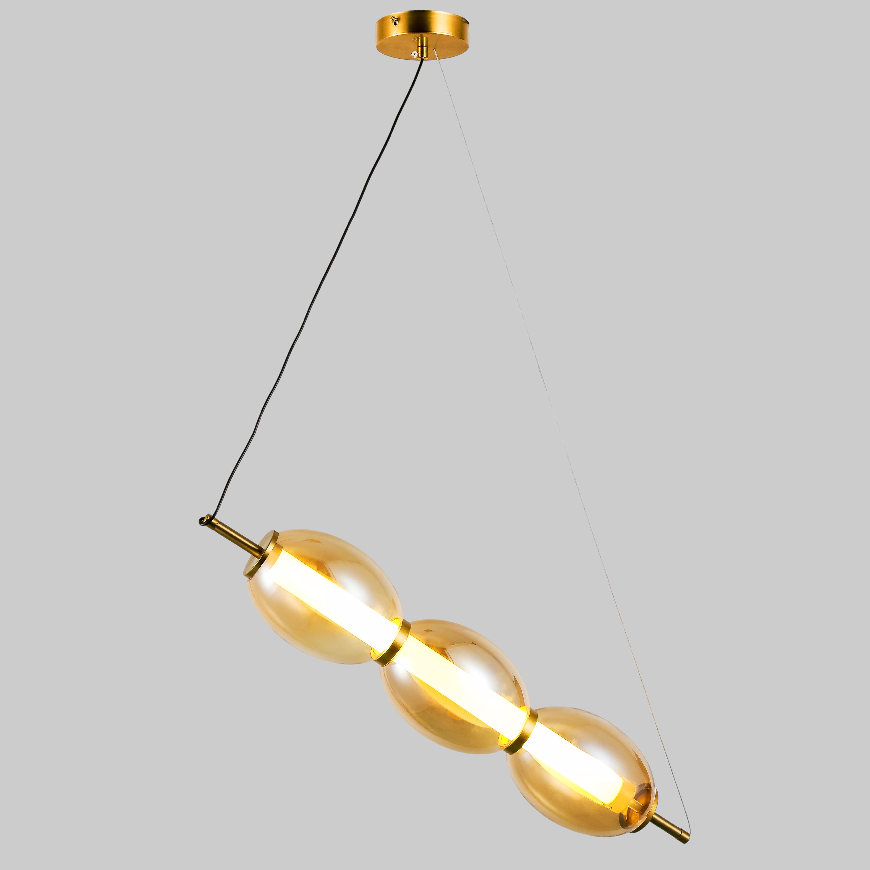 Подвес дизайнерский led 9W с кофейными плафонами (800-P3171 AM)